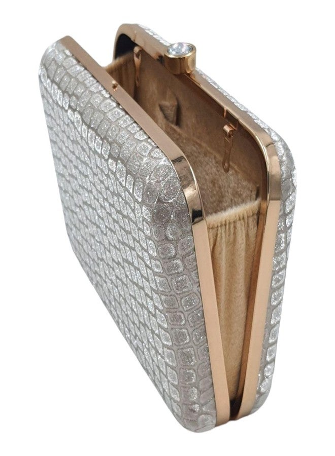 Tinth 3D Frame Luxury Box Clutch for Women (Grey) - Image 4